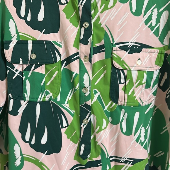 EUC Persifor XXL Women’s Tropical Palm Leaf Button Down Blouse - Picture 2 of 4